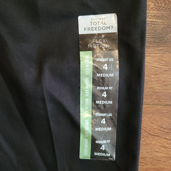 Lee Pants Womens 4 Medium Black Flex Motion Straight Leg Mid Rise Stretch NEW - Picture 8 of 16
